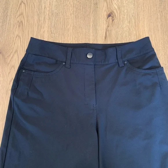 Lululemon Women’s 5 Pocket Wide-Leg Cropped Pants Stretch Black Size 27 x 24.5 - Picture 5 of 14